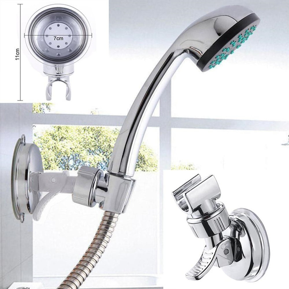 Shower Head Holder Bathroom Wall Mount Adjustable Suction Cup Bracket